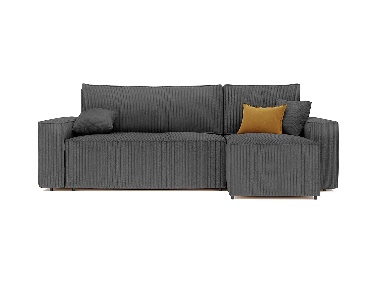 Ecksofa Paris, umkehrbar, in Grau, aus Stoff, umwandelbar.