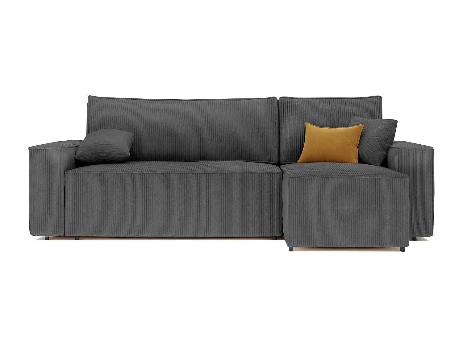 Hoekslaapbank Parijs omkeerbaar om te bouwen tot stof Grijs