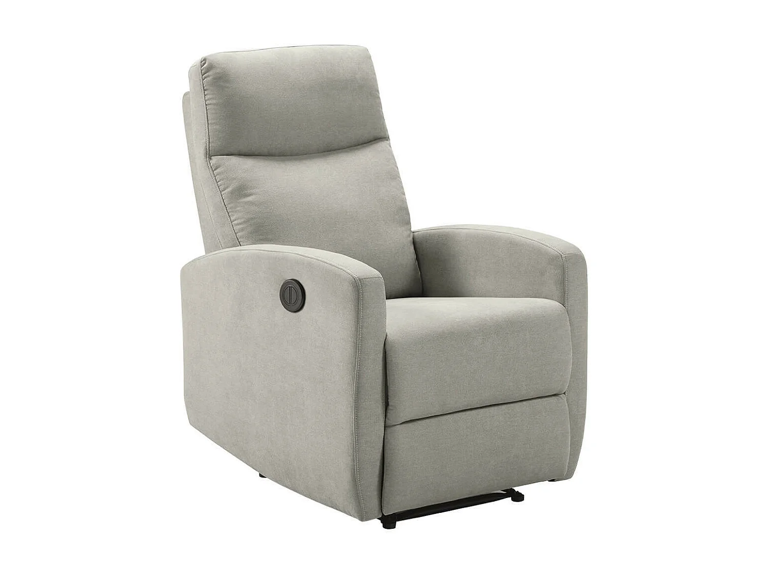 LERIDA - Fauteuil Relax Electrique Tissu Gris Clair