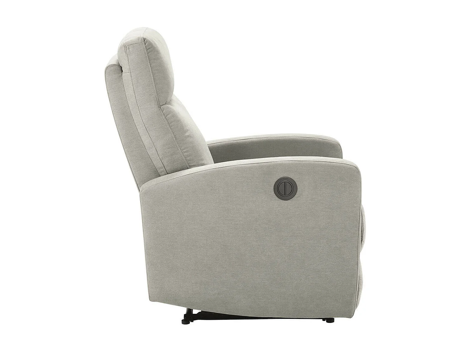 LERIDA - Fauteuil Relax Electrique Tissu Gris Clair