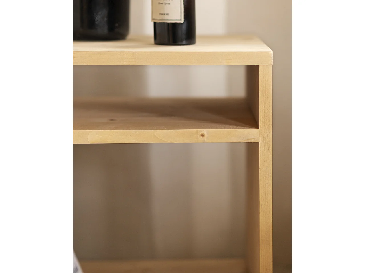 Comodino in legno massello in colore rovere medio 50,5x32cm - HERA  - DECOWOOD