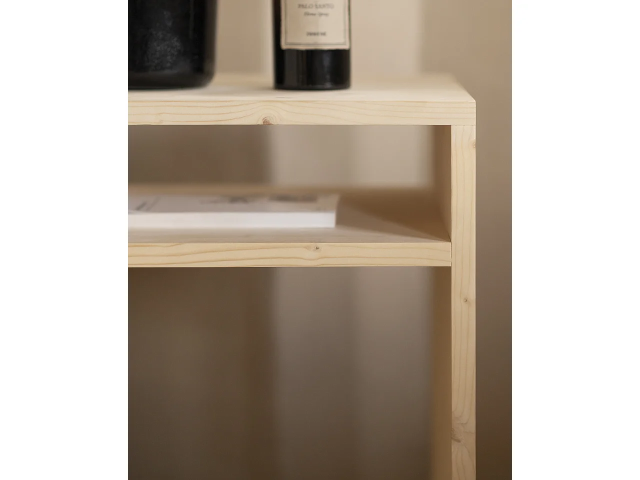 Table de chevet en bois massif ton naturel 50,5x32cm - HERA - DECOWOOD