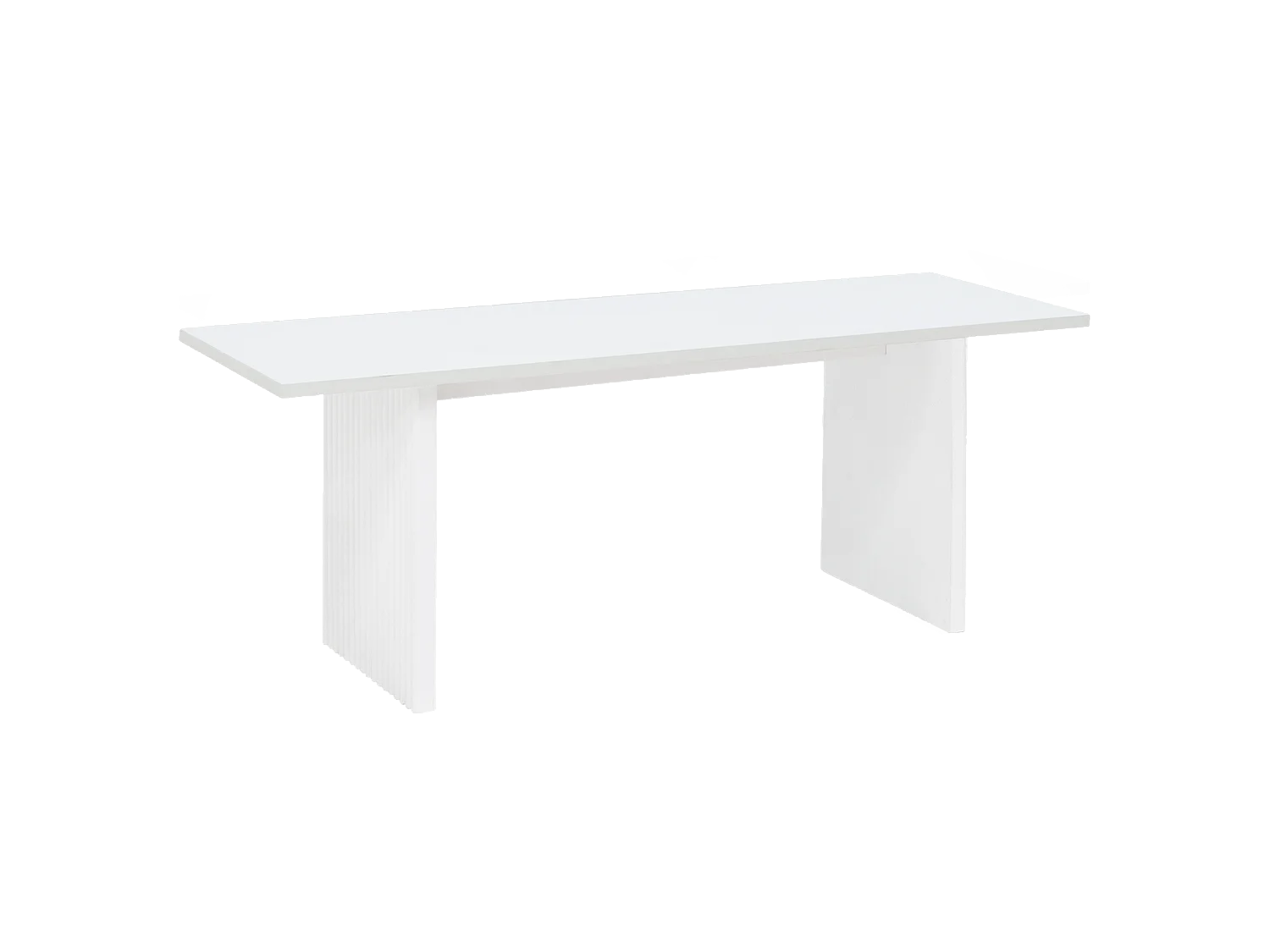 Panca rettangolare in legno masello in tono bianco 120x45cm - BALI - DECOWOOD