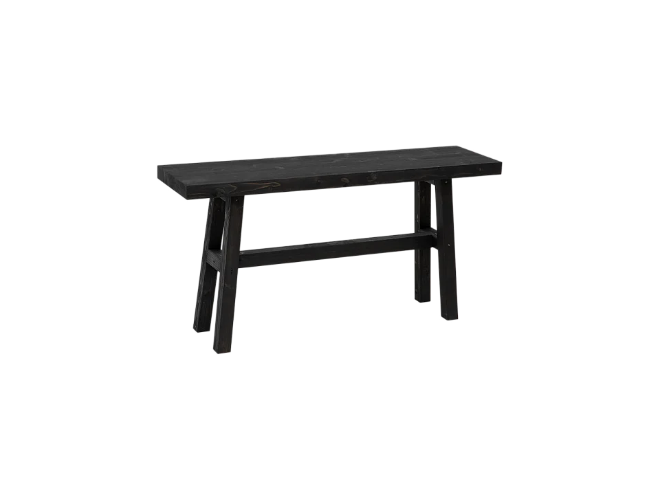 Banc en bois de sapin noir 100x50cm - BATÁN - DECOWOOD