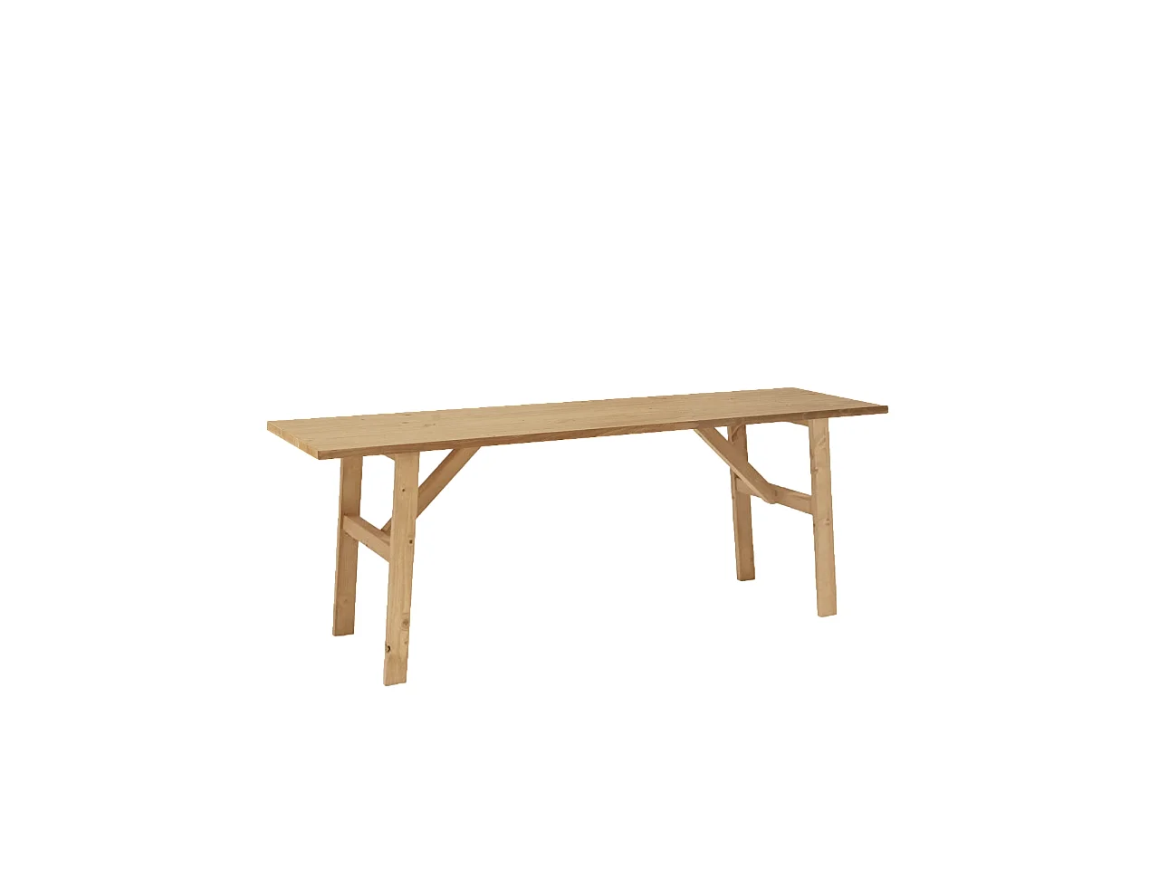 Banc en bois de sapin marron 120x45cm - SIEP - DECOWOOD