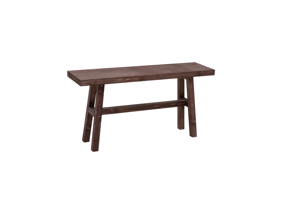 Banqueta de madera maciza en tono nogal de 100x50cm - BATÁN - DECOWOOD