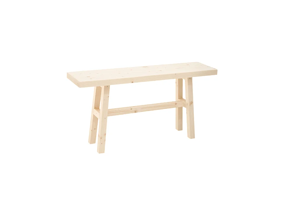 Banqueta de madera maciza en tono natural de 100x50cm - BATÁN - DECOWOOD