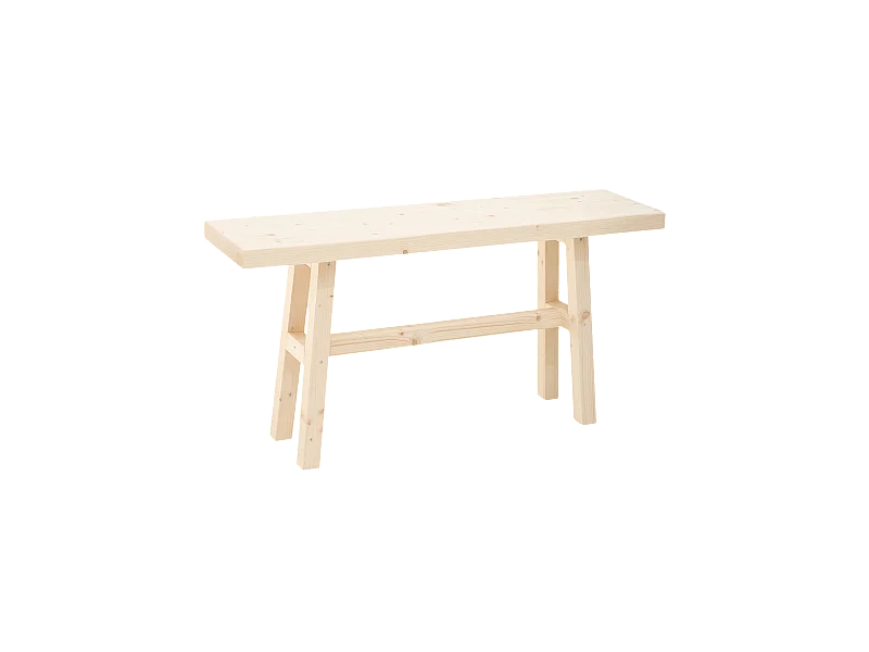 Banc en bois de sapin naturel 100x50cm - BATÁN - DECOWOOD