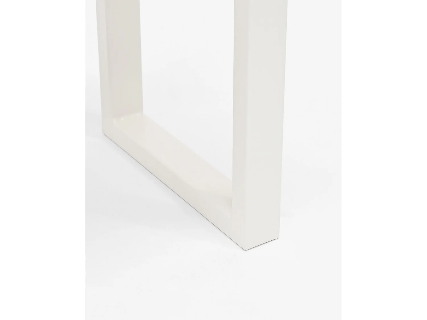 Banc en bois de pin et fer vieilli et blanc 100x45cm