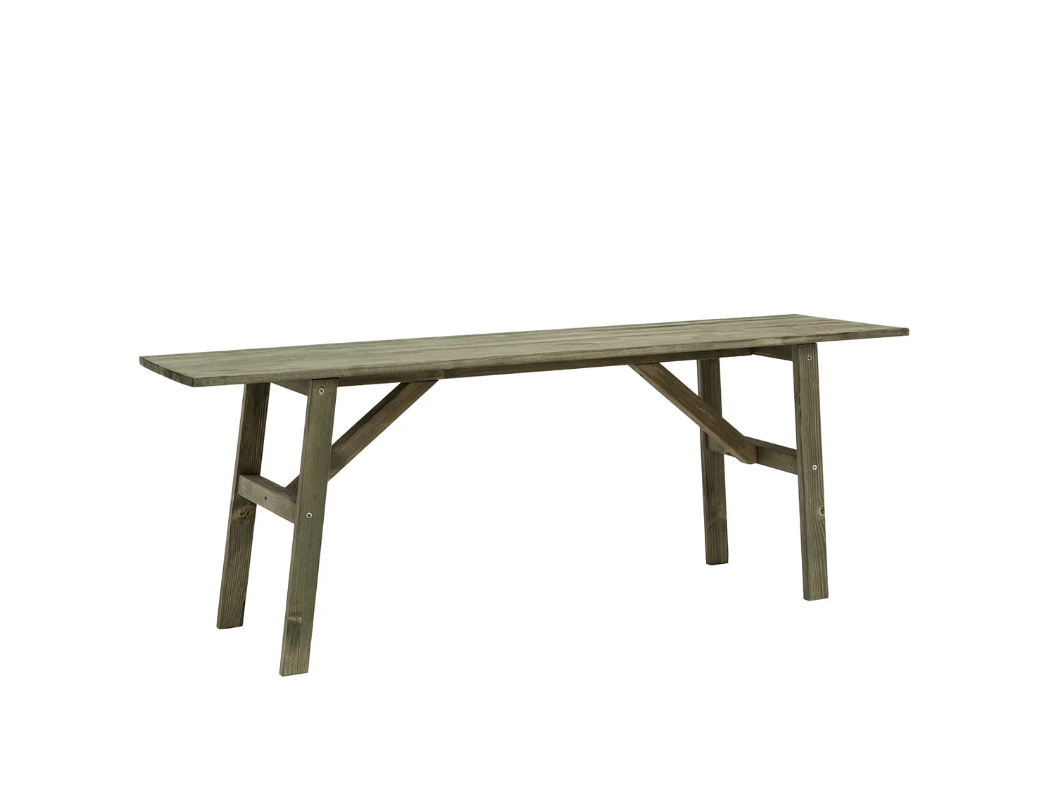 Panca decorativa in legno massello in tono verde 120x45cm - SIEP - DECOWOOD