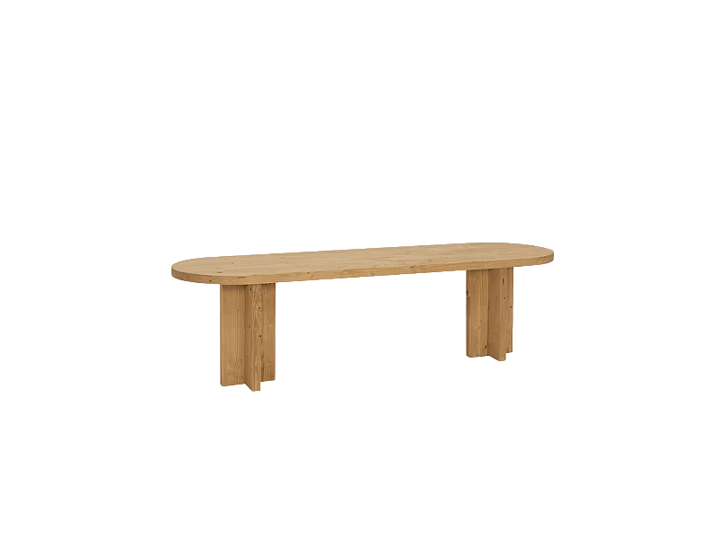 Banc en bois de sapin marron 140x45cm - TOKYO - DECOWOOD