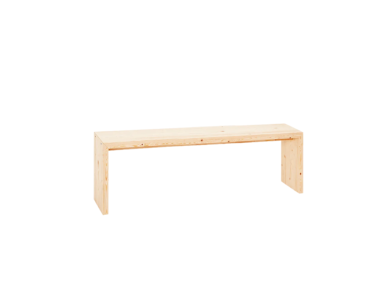 Banc en bois de sapin naturel 165x45cm - TELVA - DECOWOOD