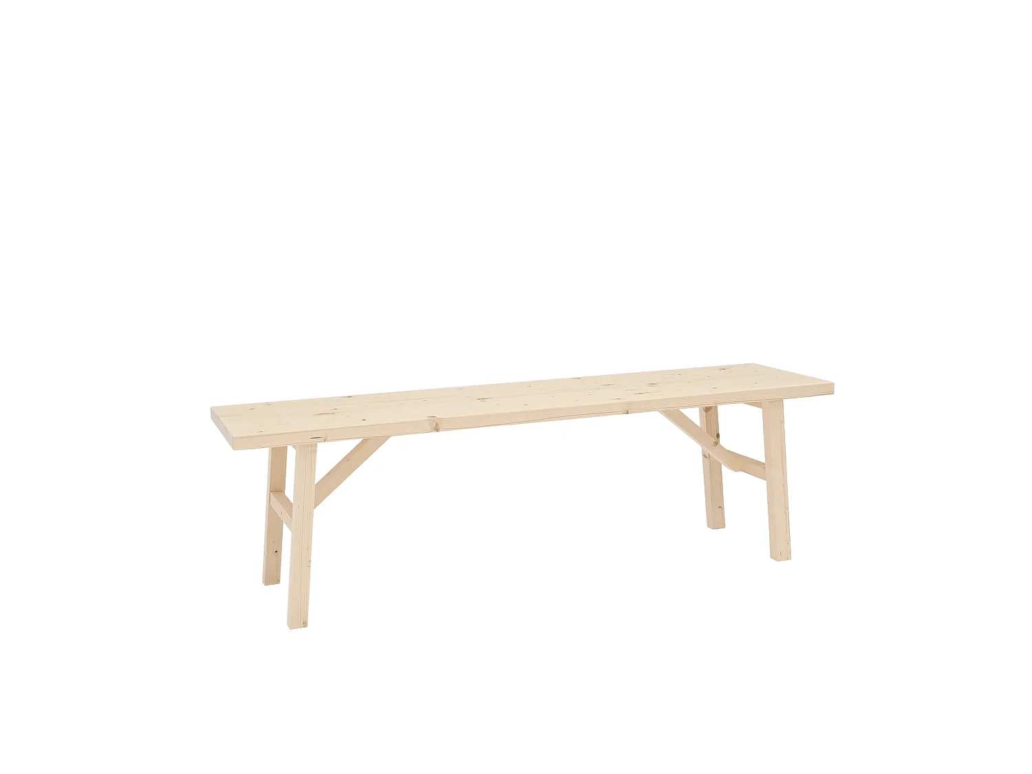 Banc en bois de sapin naturel 115x45cm - SIEP - DECOWOOD