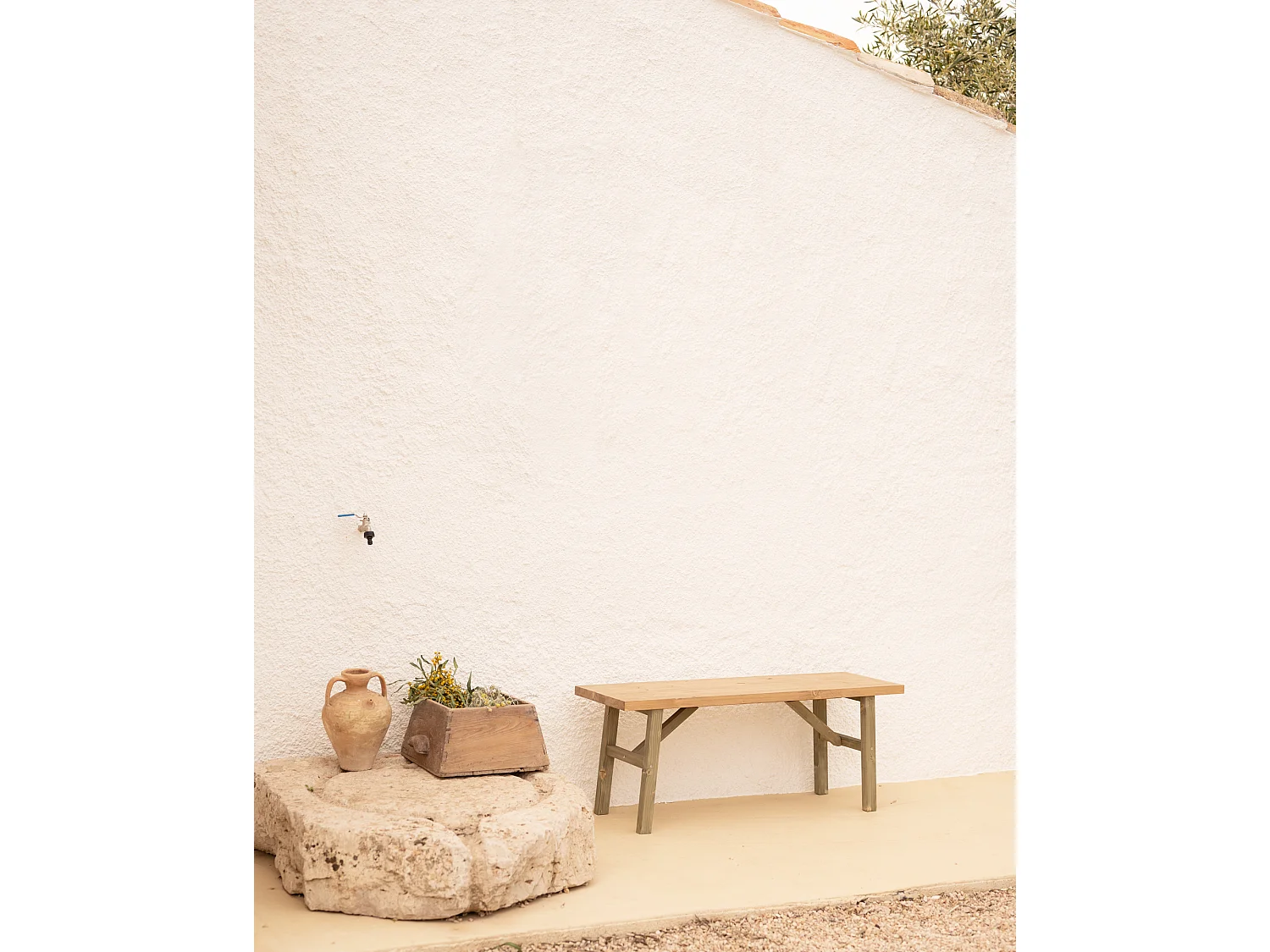 Banc en bois de sapin vert 150x45cm - SIEP - DECOWOOD