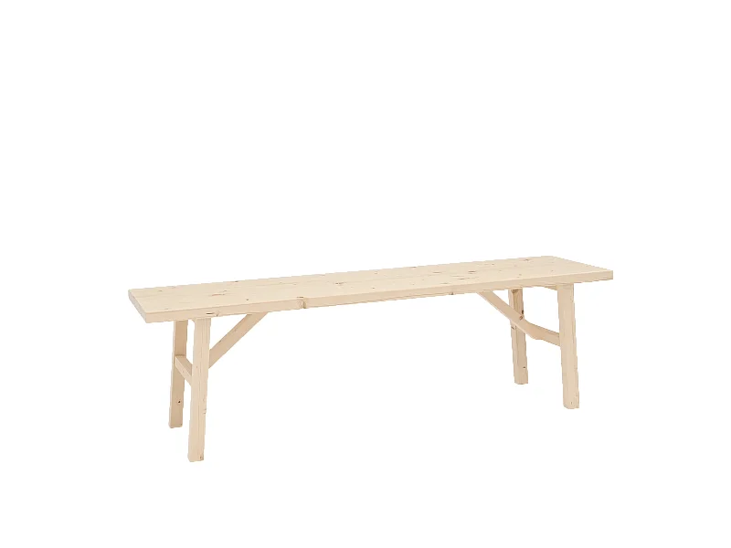Banc en bois de sapin naturel 150x45cm - SIEP - DECOWOOD