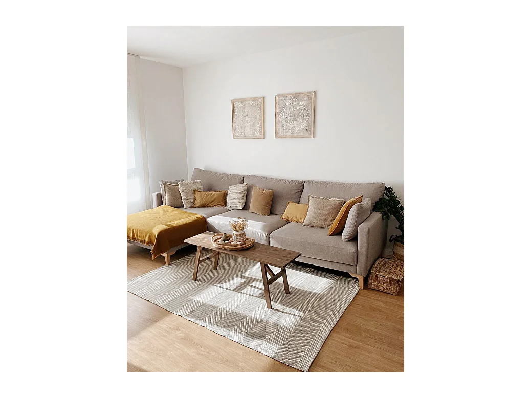 Panca rettangolare in legno masello in tono noce 115x45cm - SIEP - DECOWOOD