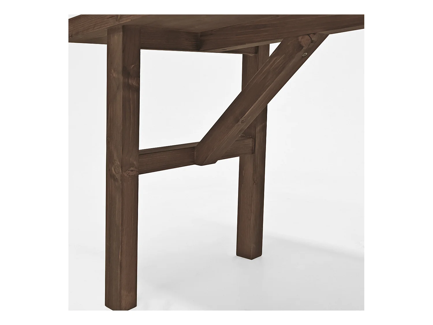 Panca rettangolare in legno masello in tono noce 115x45cm - SIEP - DECOWOOD