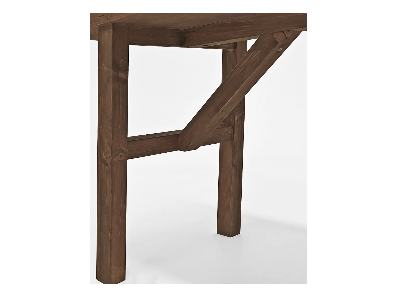 Panca rettangolare in legno masello in tono noce 115x45cm - SIEP - DECOWOOD