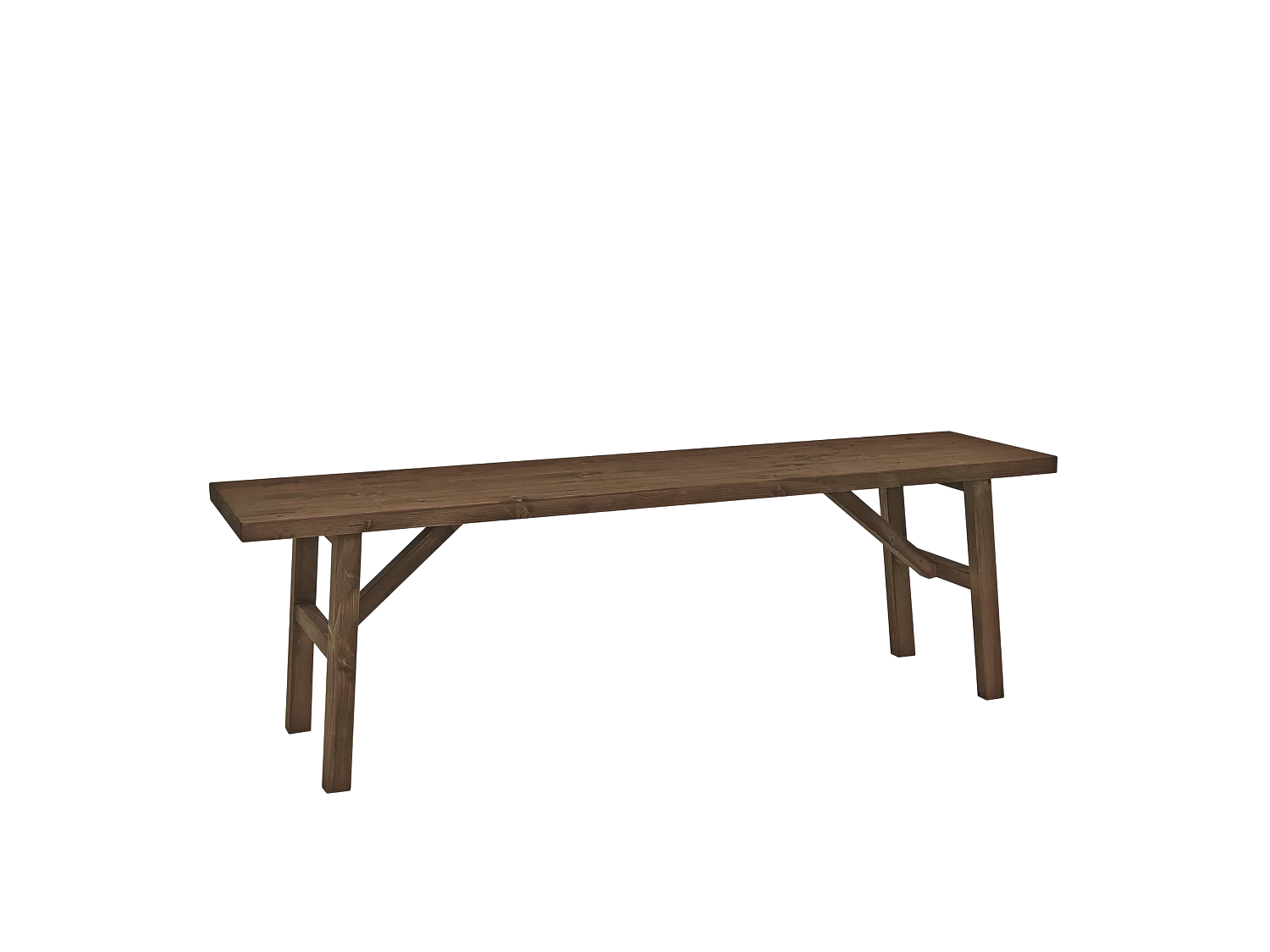 Banc en bois de sapin marron 115x45cm - SIEP - DECOWOOD