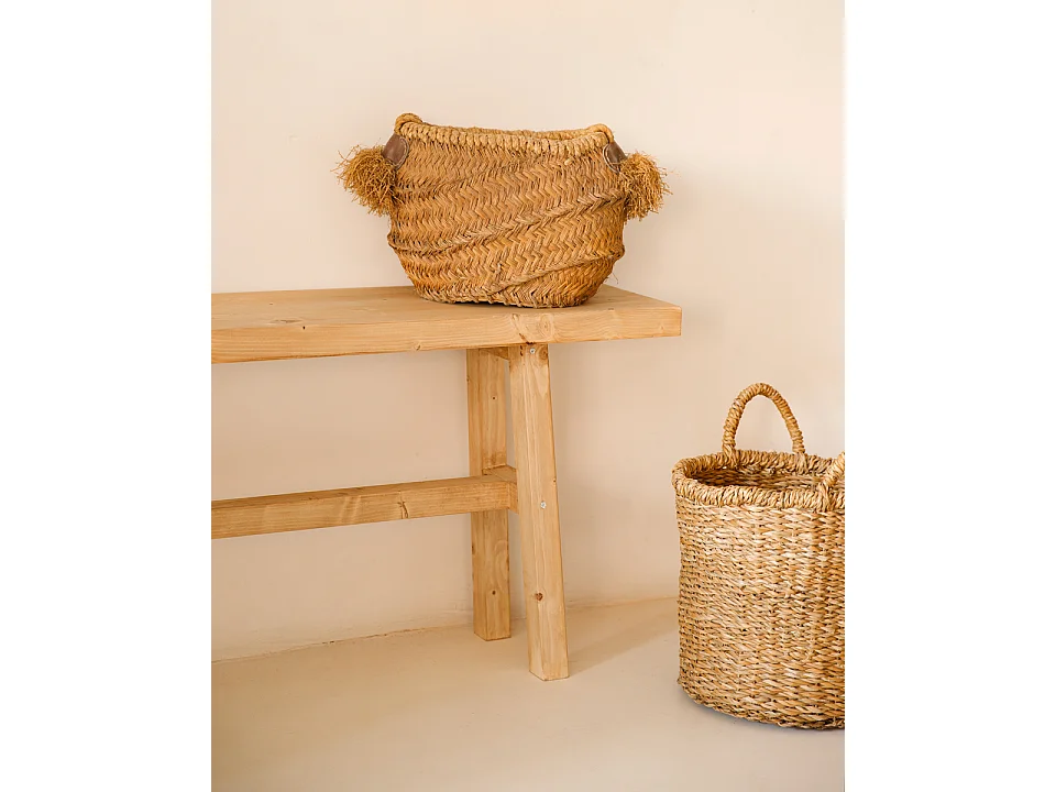 Banc en bois de sapin marron 100x50cm - BATÁN - DECOWOOD