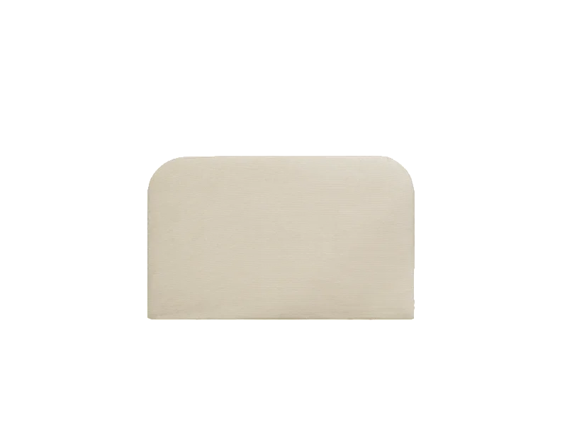 Tête de lit déhoussable en velours côtelé beige 140x110cm - LOLA - DECOWOOD