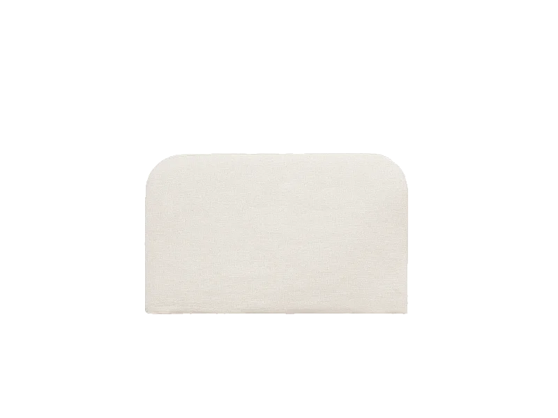 Testiera imbottita sfoderabile in lino in tono bianco 180x110cm - MIA - DECOWOOD