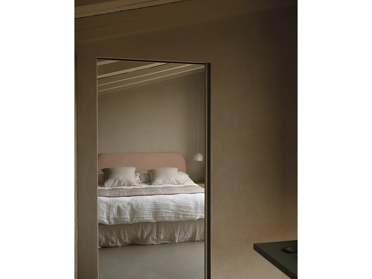 Cabecero tapizado desenfundable de pana coral de 160x110cm - LOLA - DECOWOOD