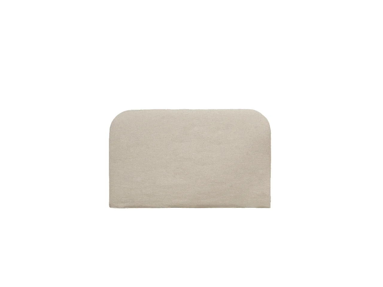 Cabecero tapizado desenfundable de lino beige de 180x110cm - MIA - DECOWOOD