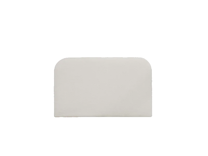 Testiera imbottita sfoderabile in bouclé in tono grigio chiaro 160x110cm - BERTA - DECOWOOD