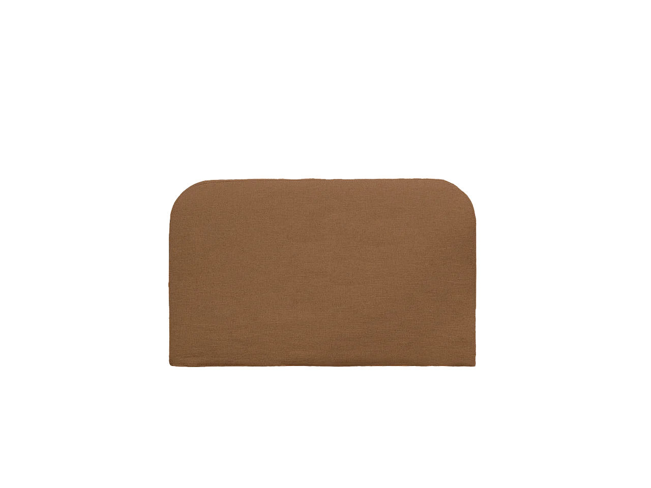 Testiera imbottita sfoderabile in lino in tono tegola 140x110cm - MIA - DECOWOOD