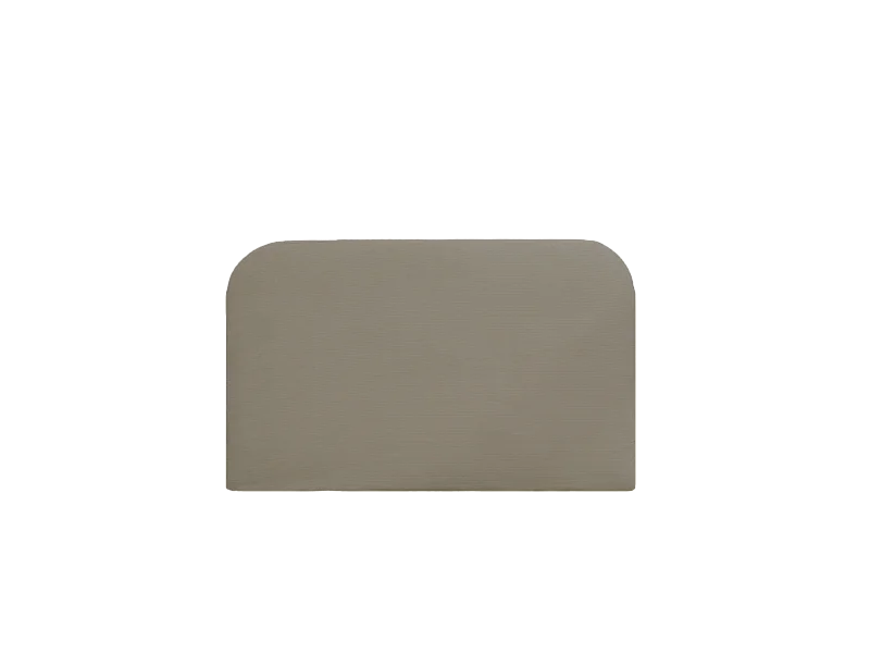 Testiera imbottita rimovibile in velluto in tono marrone 160x110cm - LOLA - DECOWOOD