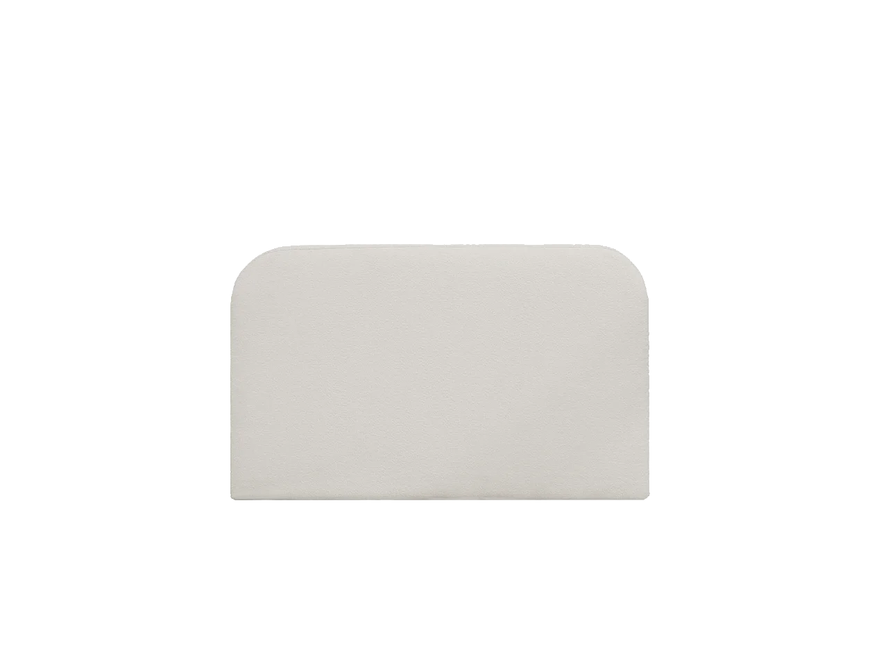 Testiera imbottita sfoderabile in bouclé in tono grigio chiaro 140x110cm - BERTA - DECOWOOD