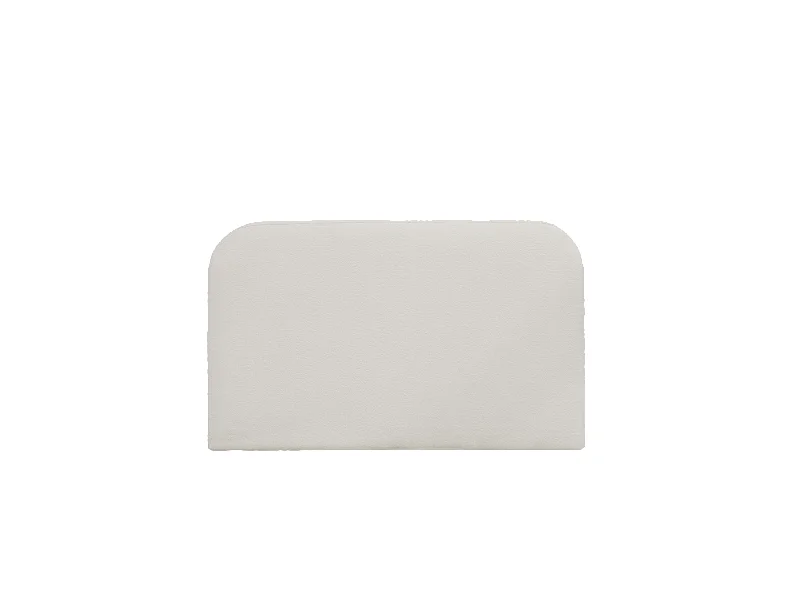 Tête de lit déhoussable en bouclé gris clair 140x110cm - BERTA - DECOWOOD