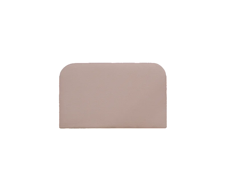 Testiera imbottita sfoderabile in bouclé in tono rosa 140x110cm - BERTA - DECOWOOD