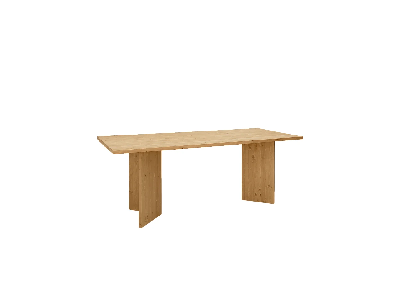 Table de salle à manger en bois de sapin marron 200x75cm - KYOTO - DECOWOOD