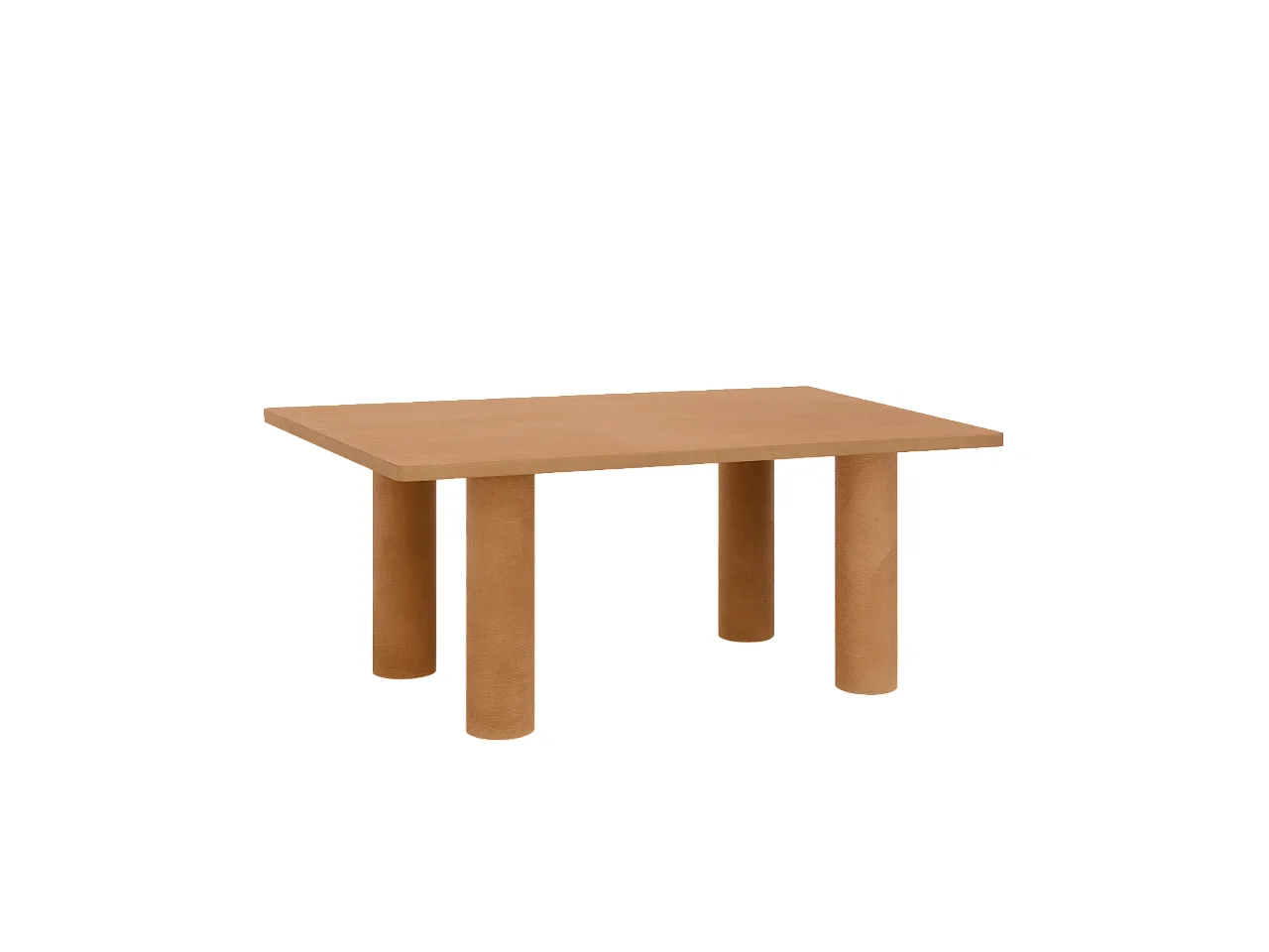 Mesa de comedor rectangular de microcemento en tono terracota DECOWOOD de 200x75cm - LUCÍA - DECOWOOD