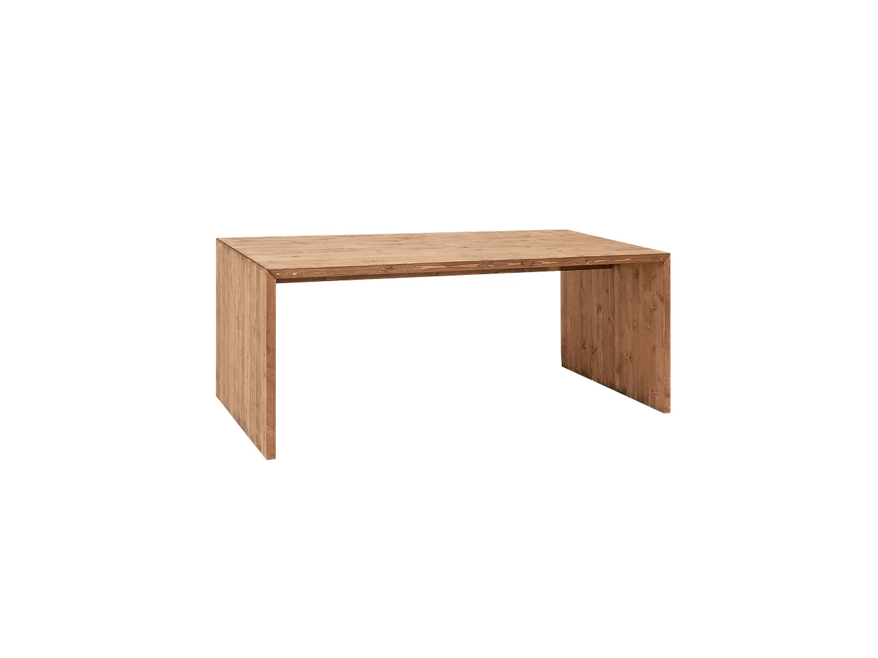 Table de salle à manger en bois de sapin vieilli 200x75cm - TELVA - DECOWOOD
