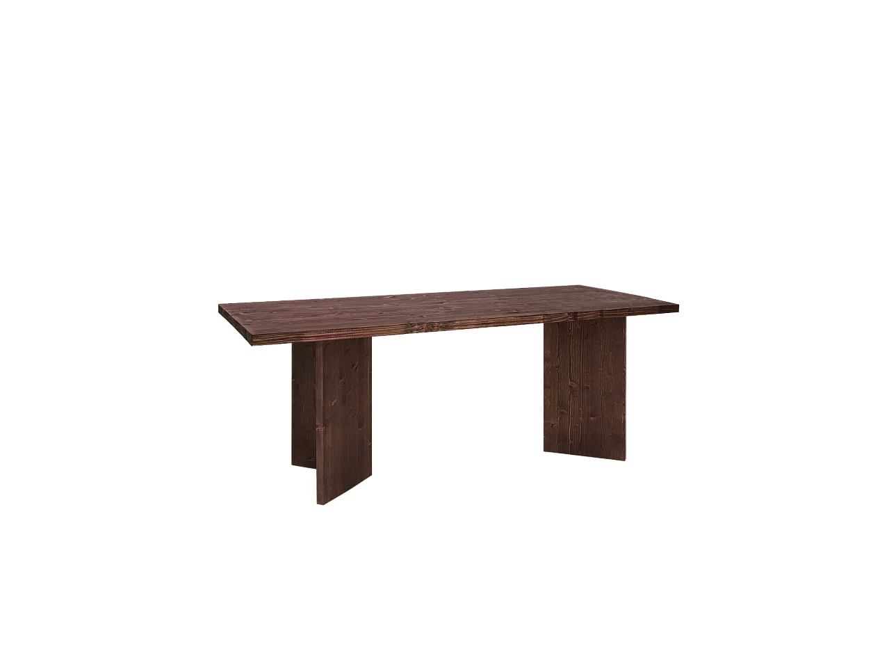 Table de salle à manger en bois de sapin marron 180x75cm - KYOTO - DECOWOOD