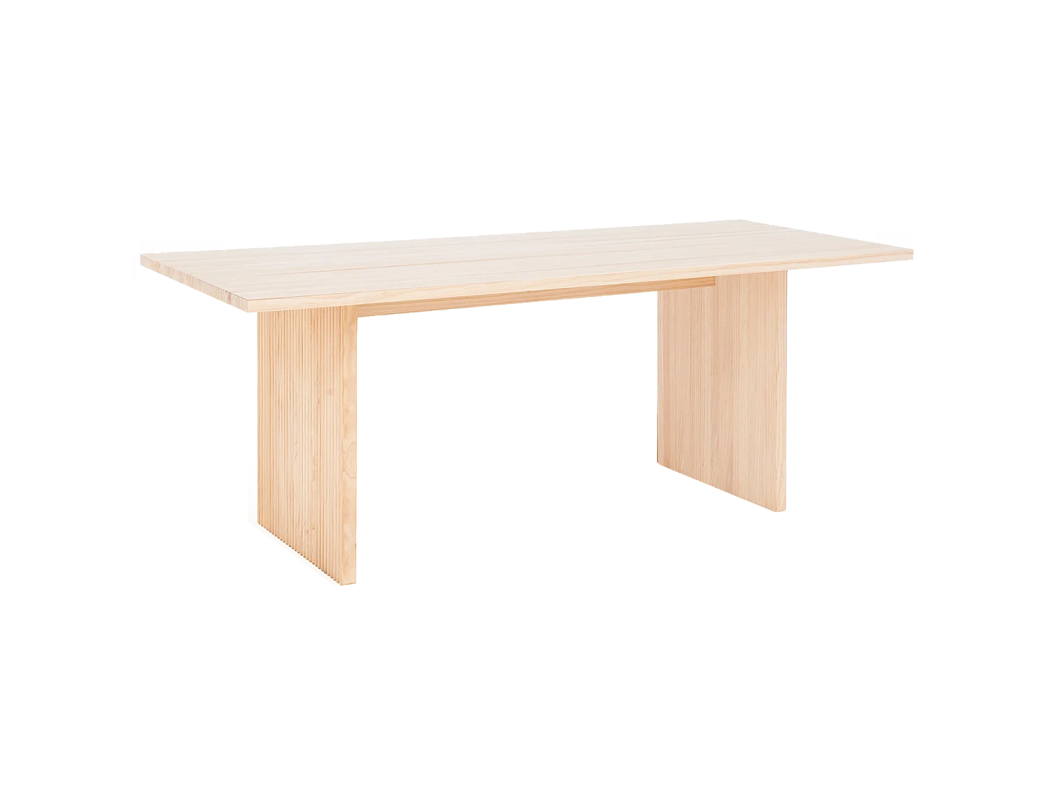 Tavolo da pranzo rettangolare in legno massello tono naturale 200x80cm - BALI - DECOWOOD