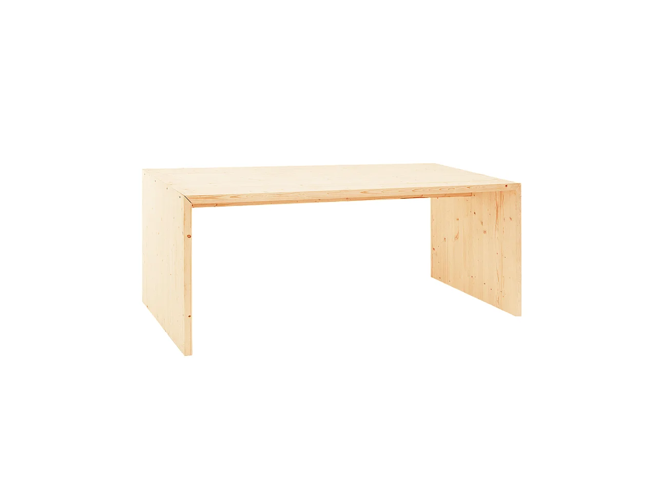 Table de salle à manger en bois de sapin naturel 120x75cm - TELVA - DECOWOOD