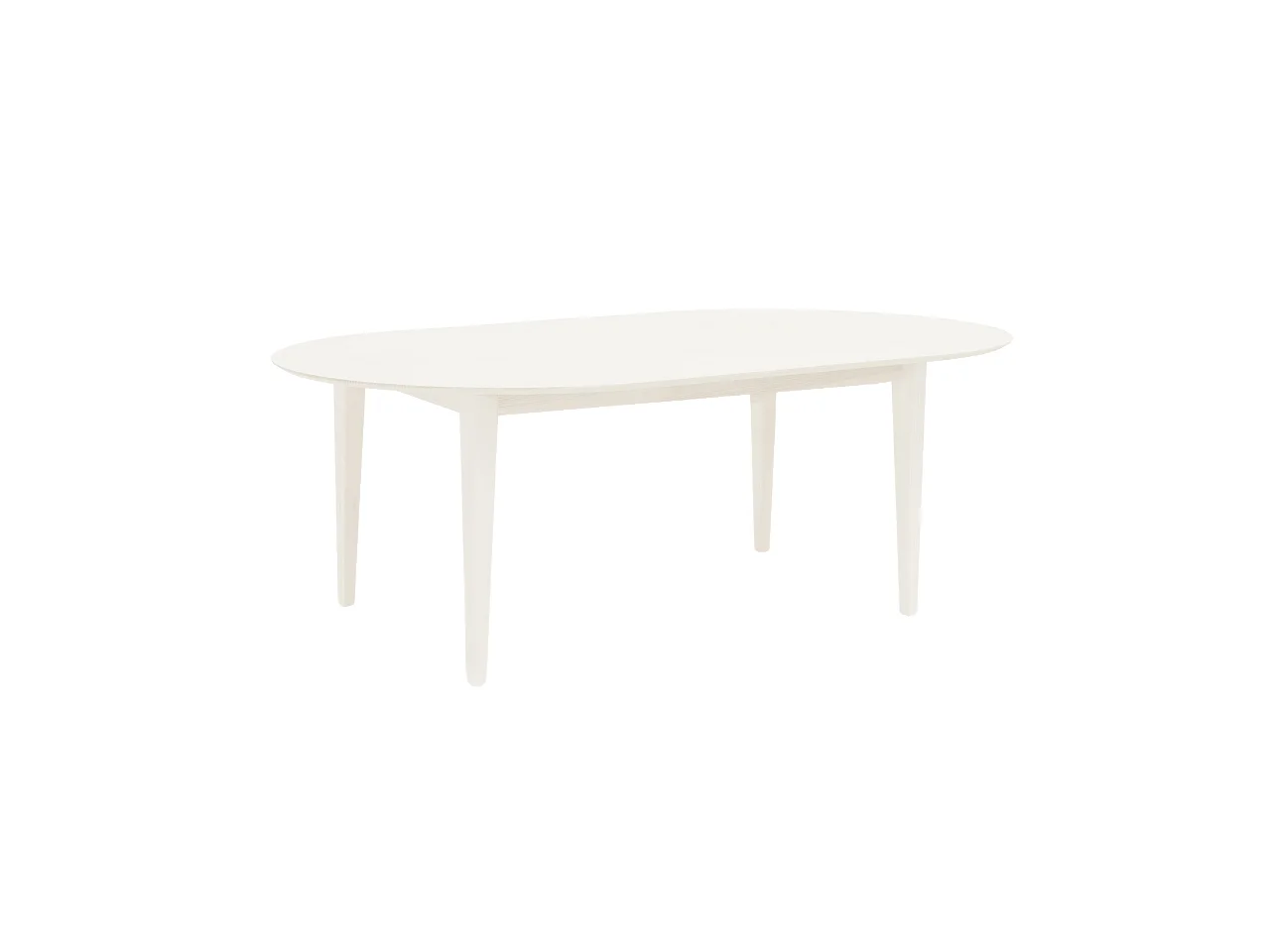 Table à manger en bois de sapin blanc 120x80cm - FRIDA - DECOWOOD