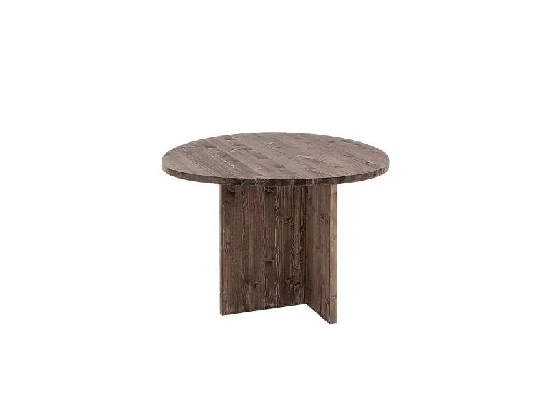 Tavolo da pranzo in legno massello in tono noce 101x75cm - MUR - DECOWOOD