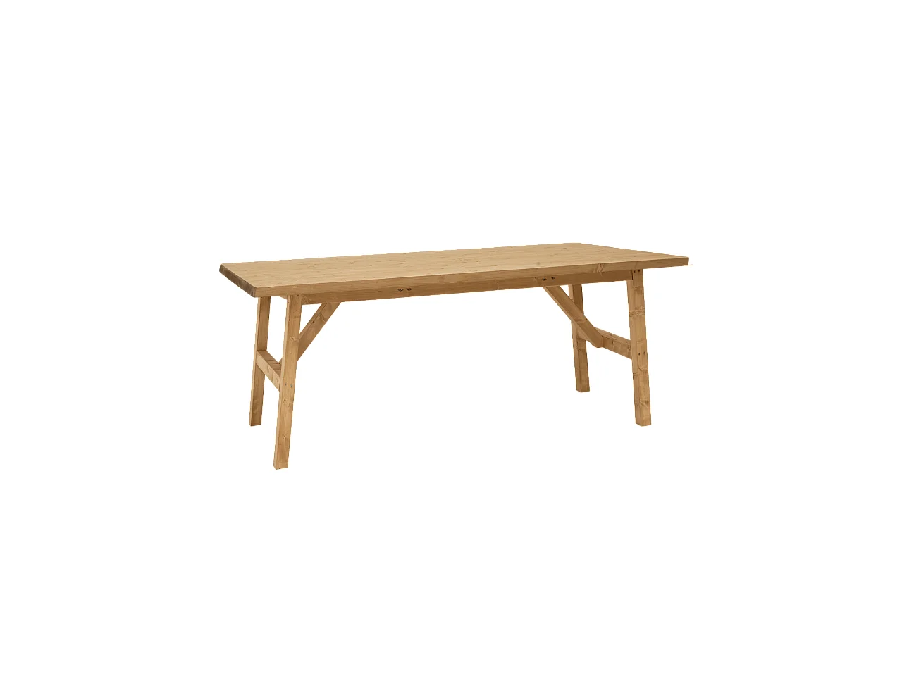 Table de salle à manger en bois de sapin marron 160x75cm - SIEP - DECOWOOD