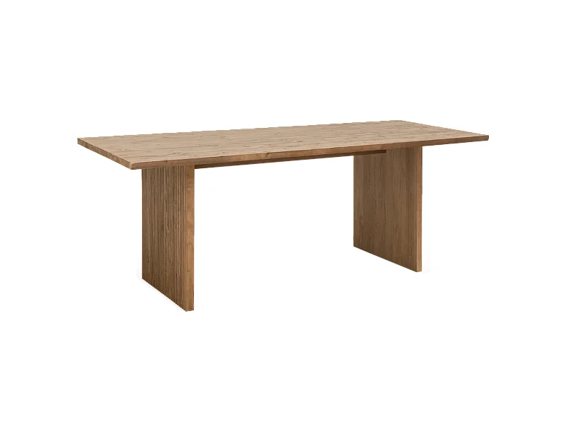 Tavolo da pranzo rettangolare in legno massello tono marrone 180x80cm - BALI - DECOWOOD