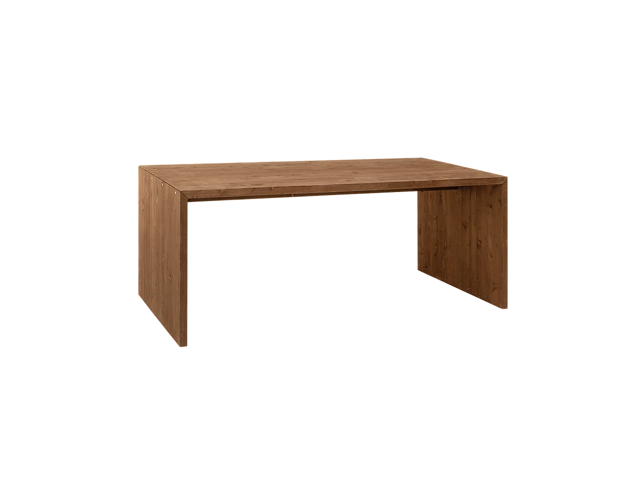 Tavolo da pranzo rettangolare in legno massello in tono noce 120x75cm - TELVA - DECOWOOD