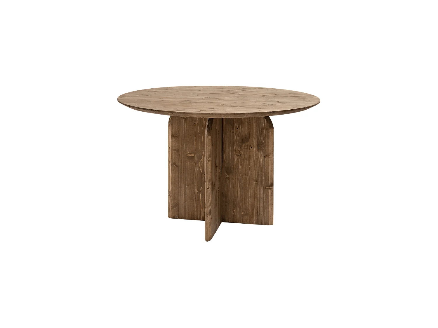 Table à manger ronde en bois de sapin vieilli 110x75,2cm - BLOOM - DECOWOOD