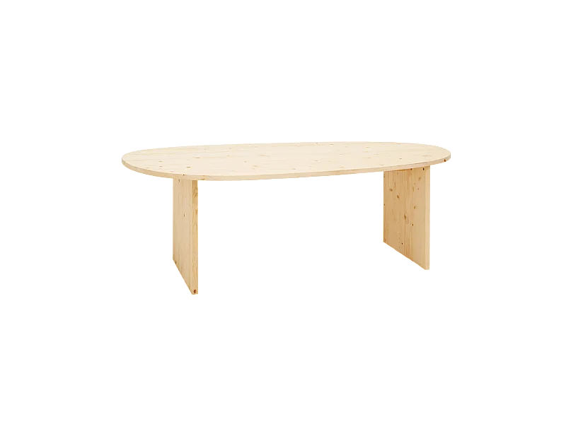 Tavolo da pranzo in legno massello in tono naturale 210,2x75cm - MUR - DECOWOOD