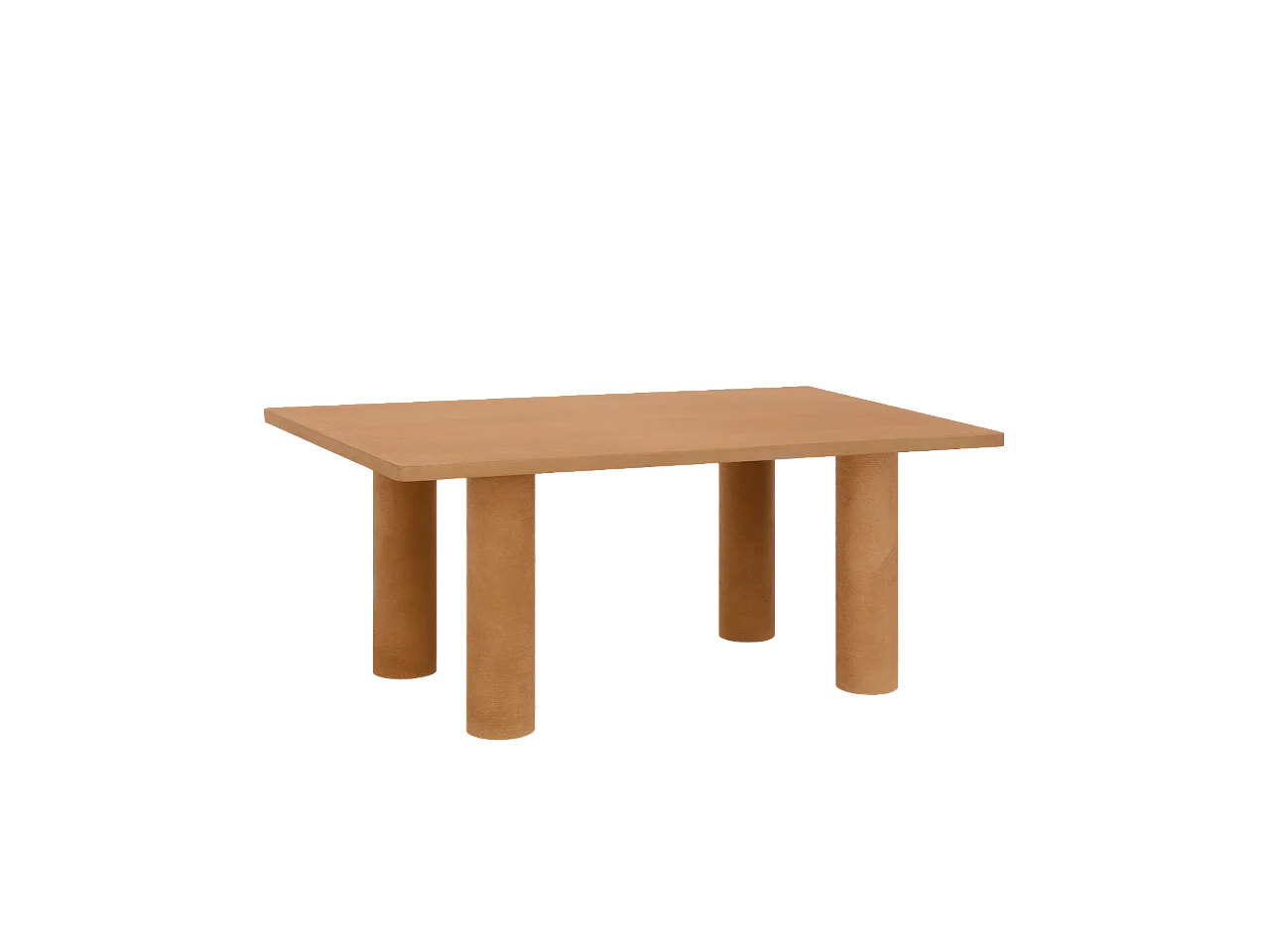 Mesa de comedor rectangular de microcemento en tono terracota DECOWOOD de 160x75cm - LUCÍA - DECOWOOD