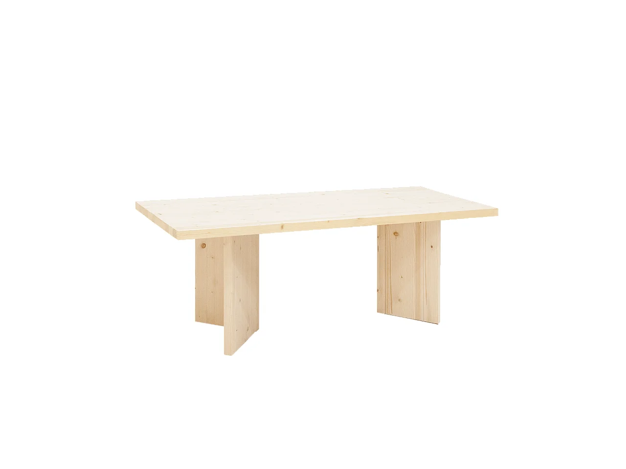 Table de salle à manger en bois de sapin naturel 200x75cm - KYOTO - DECOWOOD