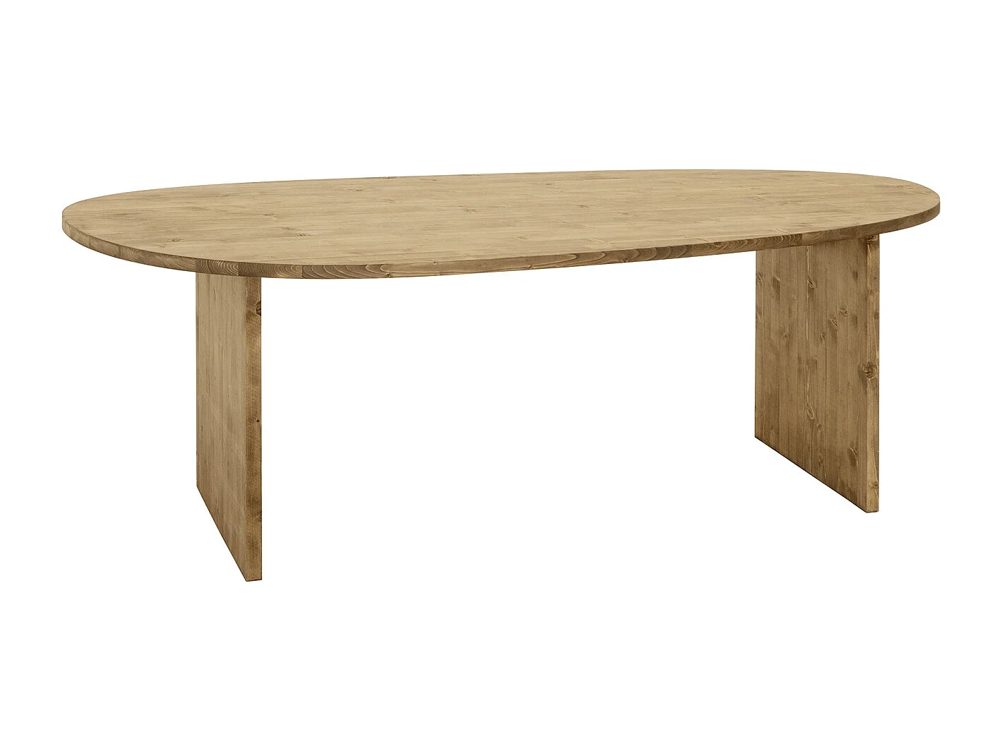 Tavolo da pranzo in legno massello in tono rovere scuro 210,2x75cm - MUR - DECOWOOD